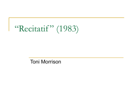 Toni Morrison, “Recitatif” (1983)