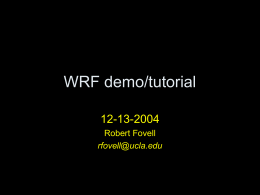 WRF demo/tutorial