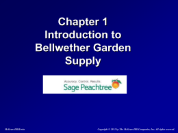 Chapter 1 Introduction to Bellwether Garden Supply