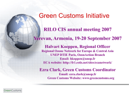 070919 RILO CIS green customs HK