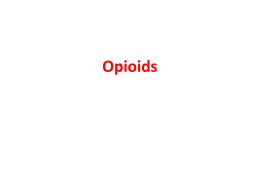 Opioid Pharmacology : new insight and clinical relevance