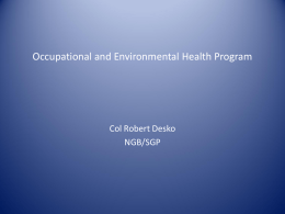 Desko–Occupational and Environmental Health Program