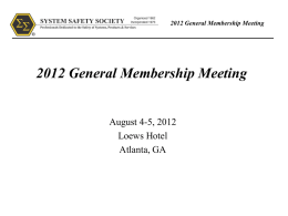PowerPoint - ISSC 2012 Atlanta