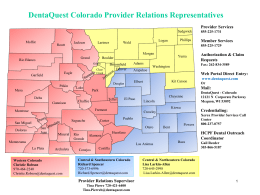 DentaQuest Colorado Provider Relations Representatives