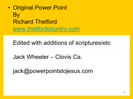 Cross of Christ - Power Points to Jesus