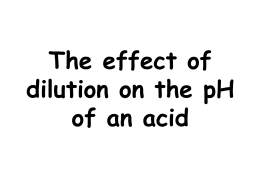 The effect of dilution on the pH of an alkali