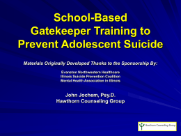 School-based suicide prevention program PowerPoint slides