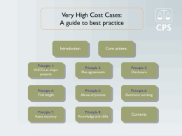 very high cost cases: a guide to best practice