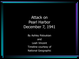 Pearl Harbor - Teaching American History Program University of