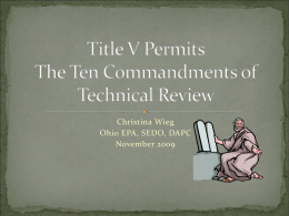 Title V Permits Technical Review