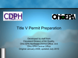 Purpose - Ohio EPA