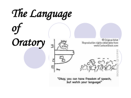 The Language of Oratory