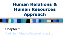 Human Relations Approach