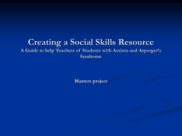 Social Skills Resources A guide for helping