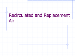 Recirculated And Replacement Air Presentation