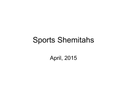 Sports Shemitahs
