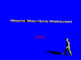 World War One Webquest
