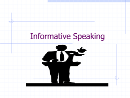 PowerPoint: Informative Speaking