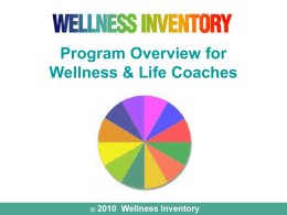 5 Steps to Wellness The Client Experience of the Wellness Inventory
