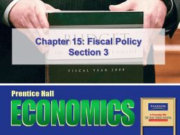 Chapter 15: Fiscal Policy Section 3