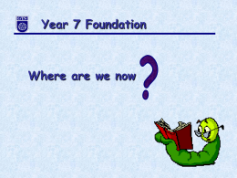 GTS Year 7 Foundation