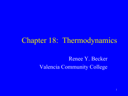 Chapter 17: Thermodynamics - Faculty Website Index Valencia