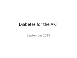 Diabetes for the AKT