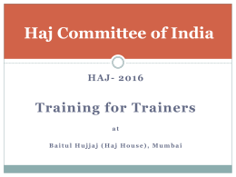 PPT - Haj Committee of India