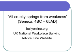 UK National Workplace Bullying - INTO