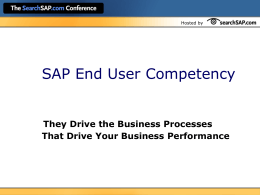 SAP end-user competency