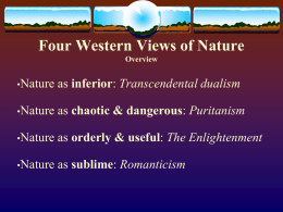 Major Western views of Nature