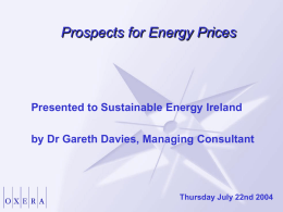 Prospects for Energy Prices