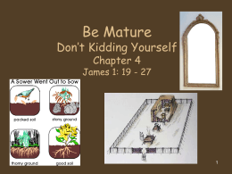Be Mature, Chapter 4 - Deaf Liberty Baptist Church