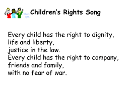 Children`s Rights Song words