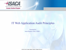 IT Application Audit Principles