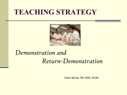 Demonstration - Teachingstrgypresent