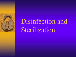 Chemical Disinfection Sterilization