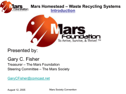 Mars Homestead – Waste Recycling System