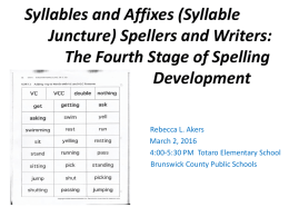 Syllables and Affixes Power Point