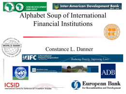 International Financial Institutions Overheads
