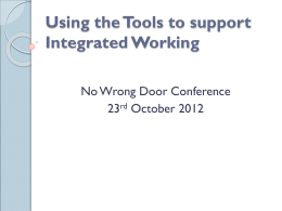 Using the Tools of Integrated Working