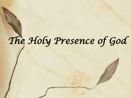 I Will Walk in the Presence of God