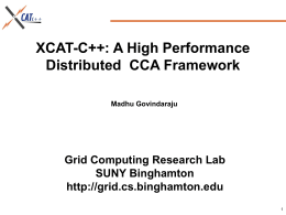 XCAT-C++: A High Performance Distibuted CCA Framework