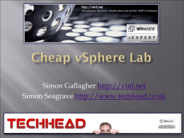 Cheap vSphere Lab