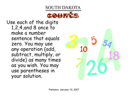 What is SD Counts PowerPoint (Parkston)