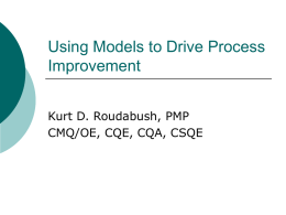 Using Models to drive Process Improvement 090514