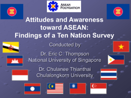 Attitudes and Awareness toward ASEAN