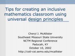 Tips for creating an inclusive mathematics classroom