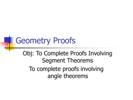 Geometry Proofs