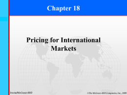 Ch 18 International Pricing